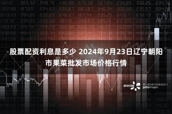 股票配资利息是多少 2024年9月23日辽宁朝阳市果菜批发市场价格行情