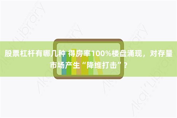 股票杠杆有哪几种 得房率100%楼盘涌现，对存量市场产生“降维打击”？